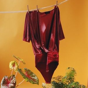 *ZARA* Velvet Bodysuit
